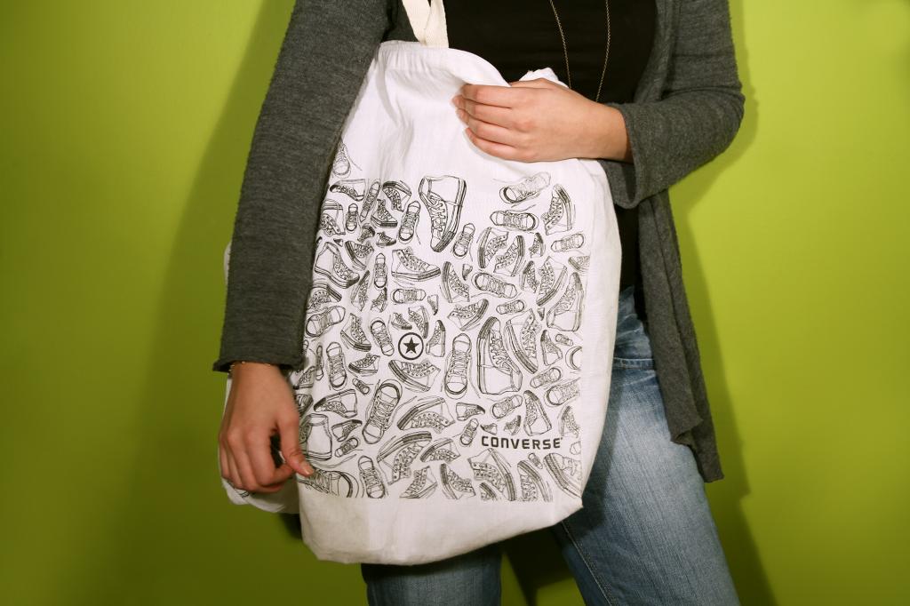 An illustration design for Converse POS Shopping Bag